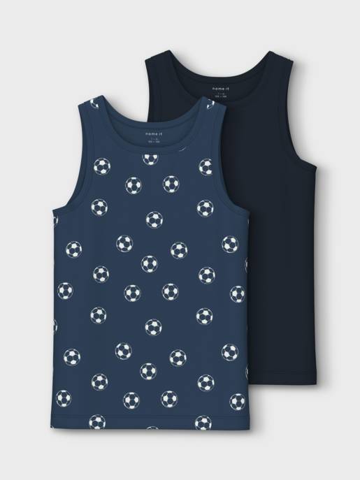 name it NKMTANK TOP 2P DARK DENIM FOOTBALL NOOS