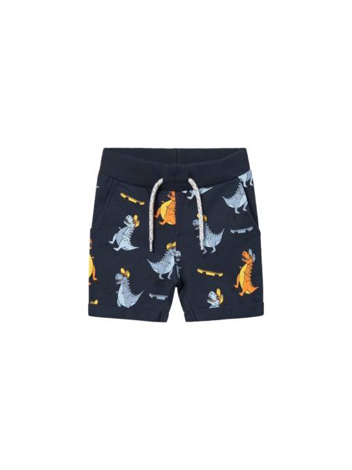 name it NMMVERMO AOP LONG SWE SHORTS UNB F NOOS