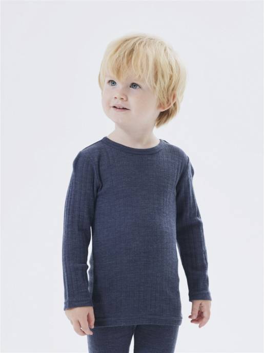 Name It NMMWANG WOOL NEEDLE LS TOP SOLID NOOS