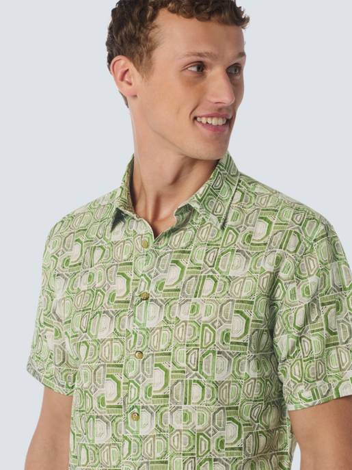 No Excess Shirt Short Sleeve Allover Printed With