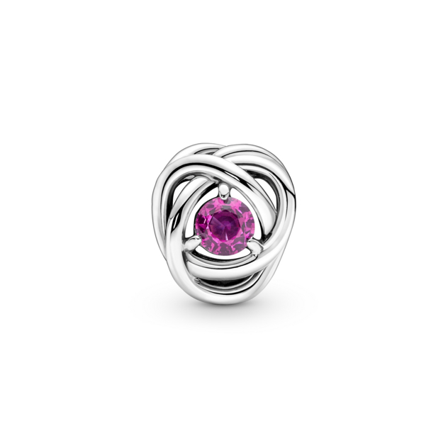 PANDORA Oktober Geburtsstein Rosafarbener Ewigkeitskreis Charm