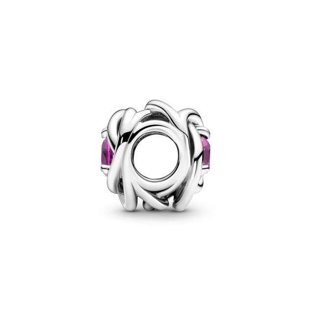PANDORA Oktober Geburtsstein Rosafarbener Ewigkeitskreis Charm