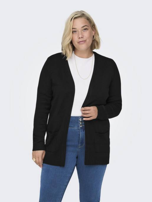 ONLY Carmakoma CARESLY L/S OPEN CARDIGAN KNT NOOS