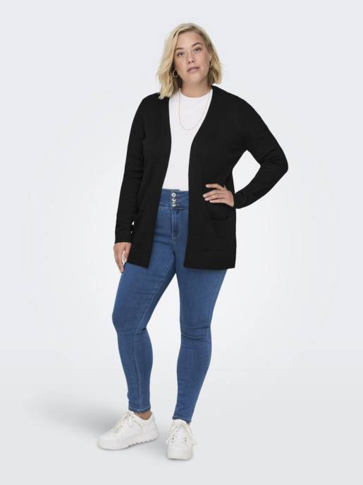 ONLY Carmakoma CARESLY L/S OPEN CARDIGAN KNT NOOS