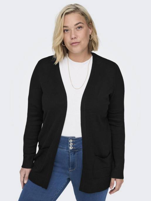 ONLY Carmakoma CARESLY L/S OPEN CARDIGAN KNT NOOS