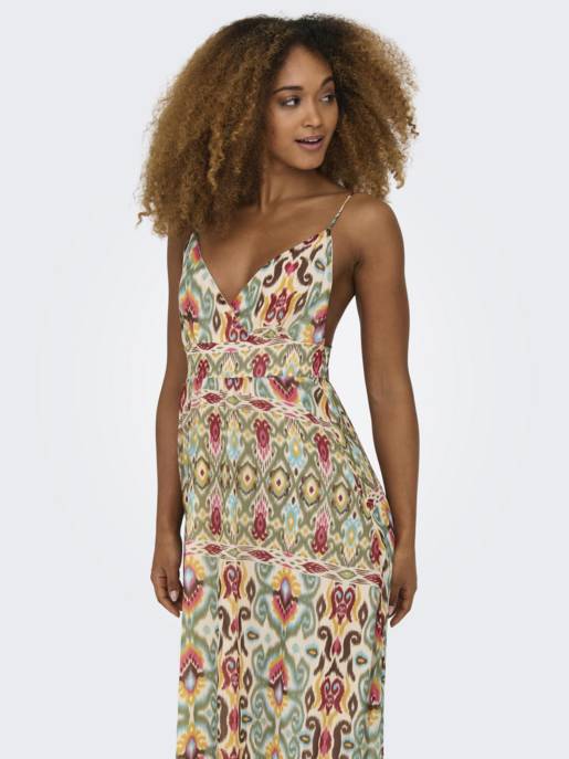 ONLY ONLASTA LIFE STRAP VNECK ANKEL DRESS PTM