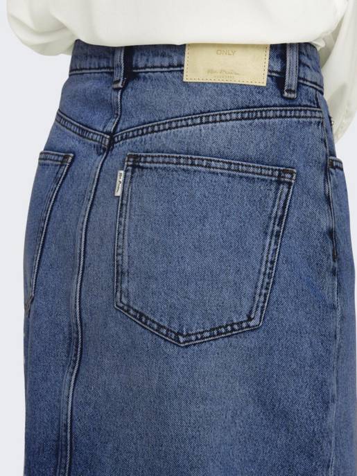 ONLY ONLAYOE HW FRONT SLIT MIDI DNM SKIRT DCC