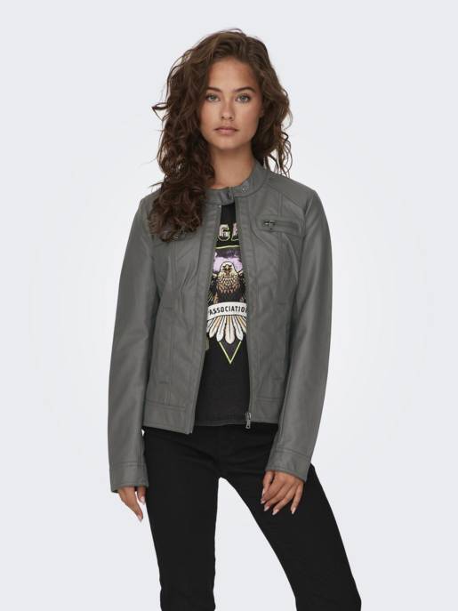 ONLY ONLBANDIT FAUX LEATHER BIKER OTW NO