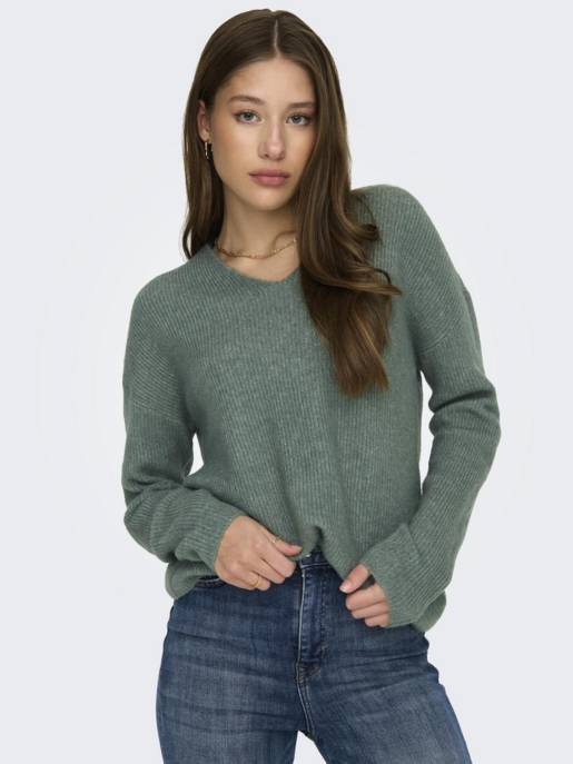 ONLY ONLCAMILLA V-NECK L/S PULLOVER KNT