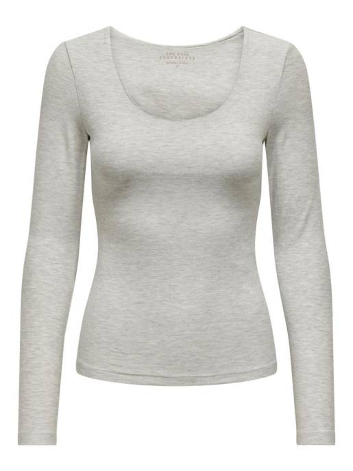 ONLY ONLCHOICE L/S 2-WAY OVAL NECK TOPBOX JRS
