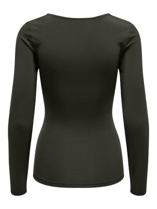 ONLY ONLEA L/S 2-WAY DEEP NECK TOP JRS NOOS
