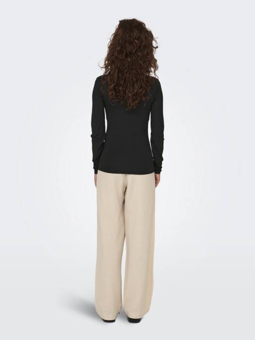 ONLY ONLEA L/S 2-WAY DEEP NECK TOP JRS NOOS