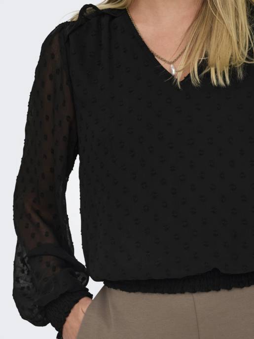ONLY ONLELMIRA LIFE NEW DOBBY L/S TOP WV