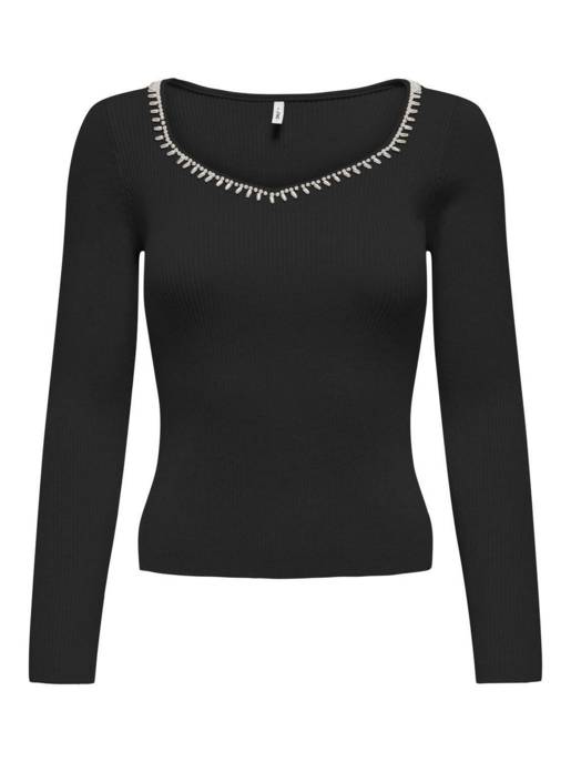 ONLY ONLEMMA LS V-NECK PEARL KNT