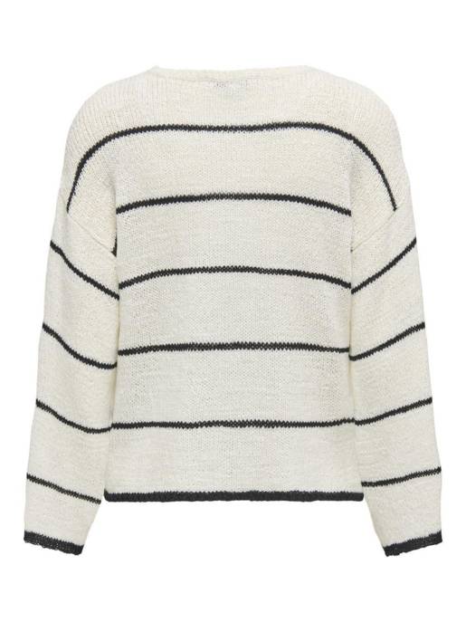 ONLY ONLGEENA 7/8 STRIPE O-NECK KNT