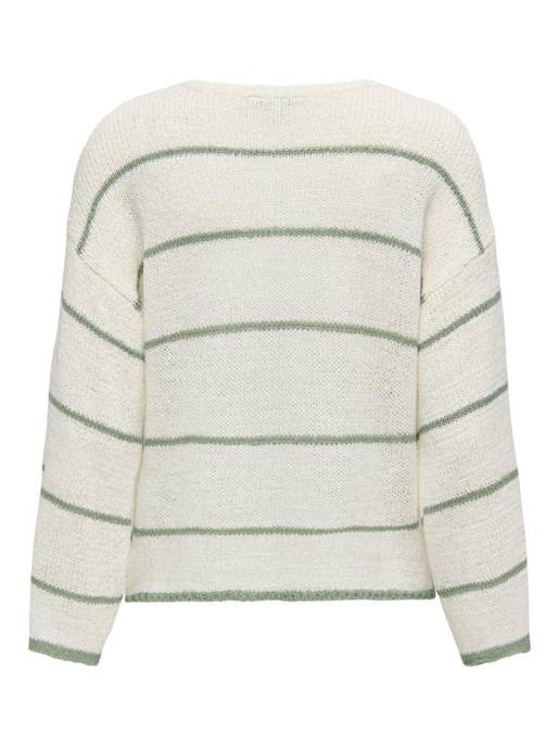 ONLY ONLGEENA 7/8 STRIPE O-NECK KNT