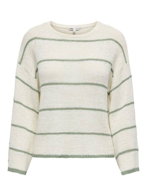 ONLY ONLGEENA 7/8 STRIPE O-NECK KNT