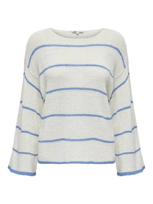 ONLY ONLGEENA 7/8 STRIPE O-NECK KNT