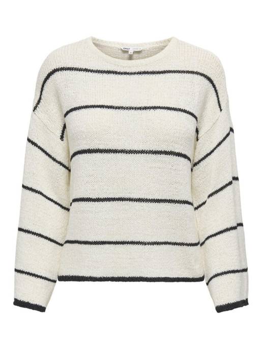 ONLY ONLGEENA 7/8 STRIPE O-NECK KNT
