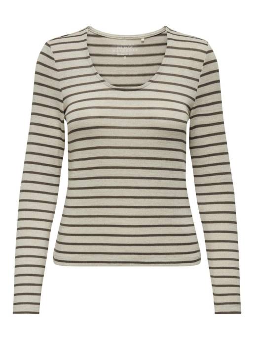ONLY ONLMANU LIFE L/S U-NECK TOP CC JRS