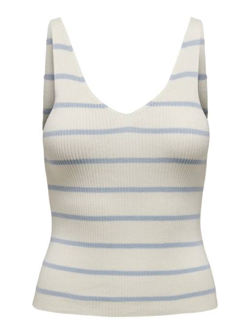 ONLY ONLMEDDI SL STRIPE V-NECK KNT