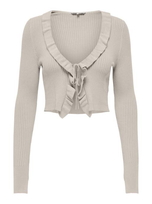 ONLY ONLMILA LS SHORT RUFFLE CARDIGAN KNT