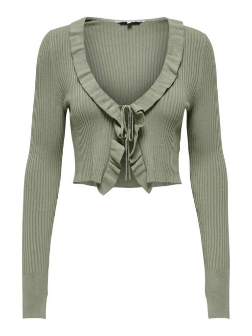 ONLY ONLMILA LS SHORT RUFFLE CARDIGAN KNT