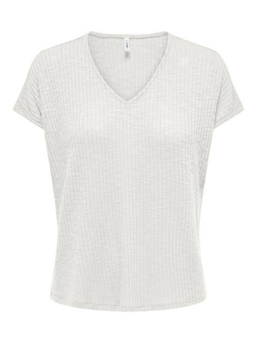 ONLY ONLMILA S/S V-NECK TOP BOX JRS
