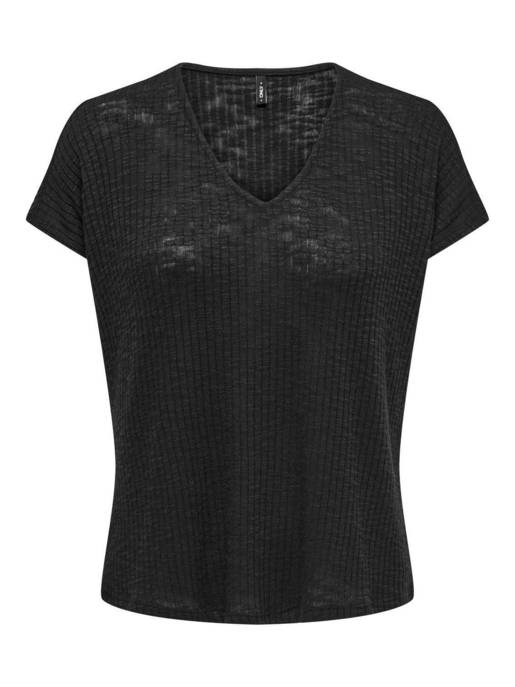 ONLY ONLMILA S/S V-NECK TOP BOX JRS