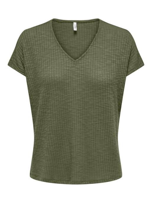 ONLY ONLMILA S/S V-NECK TOP BOX JRS