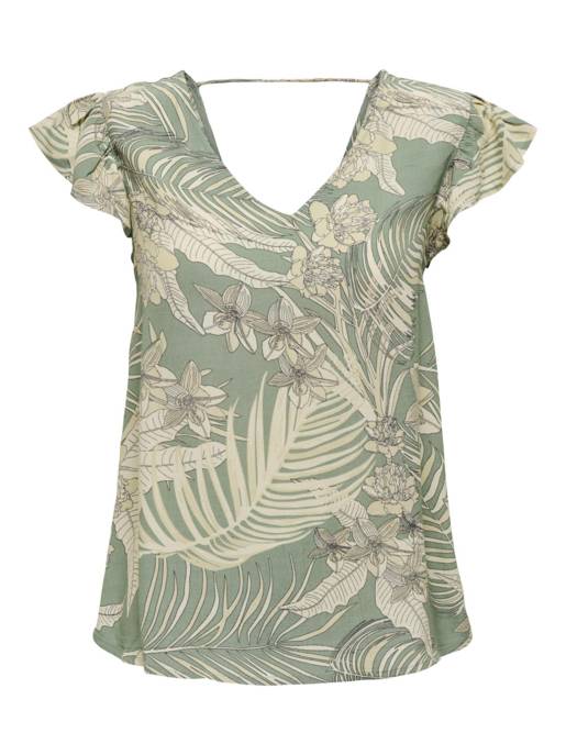 ONLY ONLPALINA LIFE SS V-NECK TOP PTM