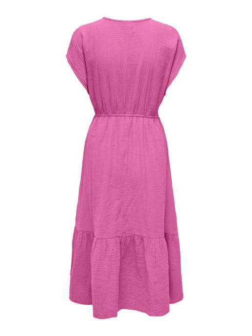 ONLY ONLTHYRA LIFE SS FAKE WRAP MID DRES
