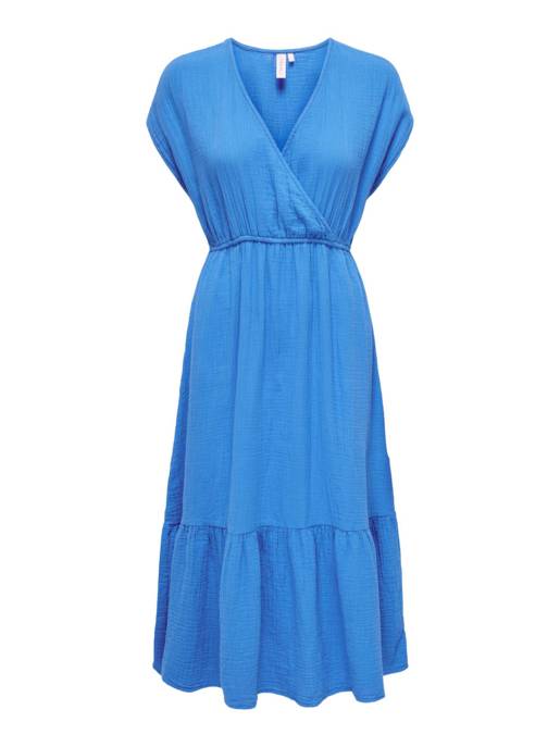 ONLY ONLTHYRA LIFE SS FAKE WRAP MID DRES