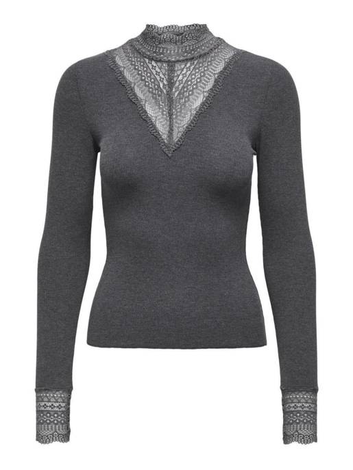 ONLY ONLTILDE L/S HIGH NECK LACE TOP JRS