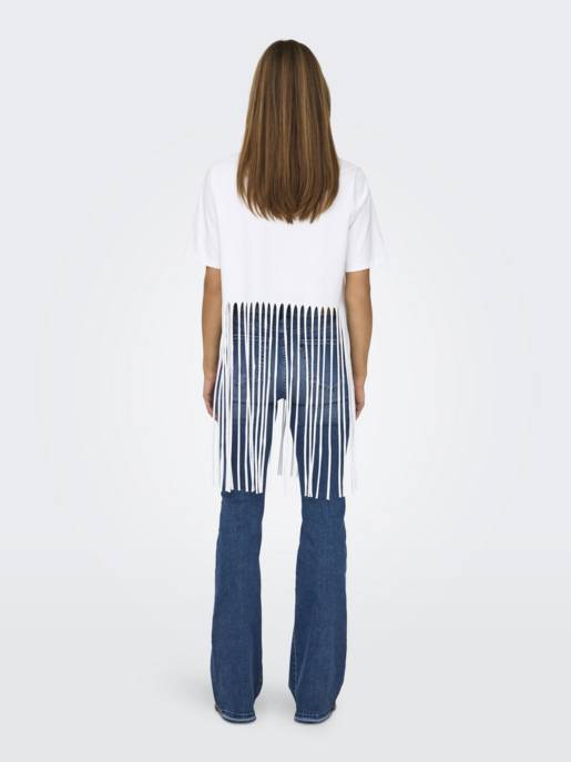 ONLY ONLZINNA S/S FRINGE TOP BOX JRS