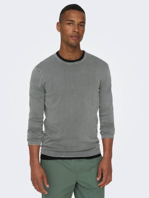 ONLY & SONS ONSGARSON 12 WASH CREW KNIT NOOS