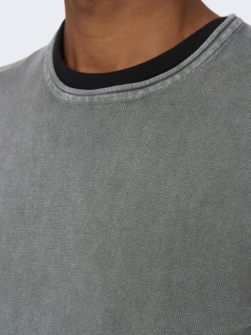 ONLY & SONS ONSGARSON 12 WASH CREW KNIT NOOS