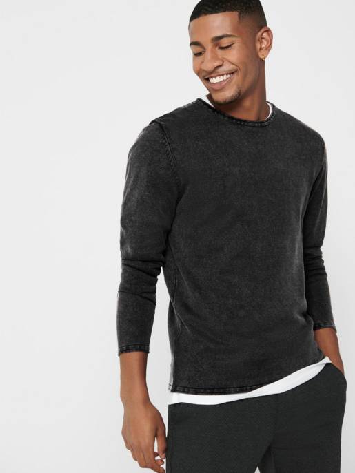 ONLY & SONS ONSGARSON 12 WASH CREW KNIT NOOS
