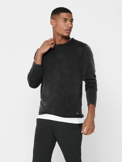 ONLY & SONS ONSGARSON 12 WASH CREW KNIT NOOS