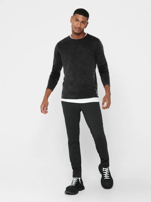 ONLY & SONS ONSGARSON 12 WASH CREW KNIT NOOS