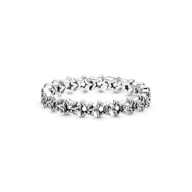 PANDORA Band Aus Asymmetrischen Sternen Ring