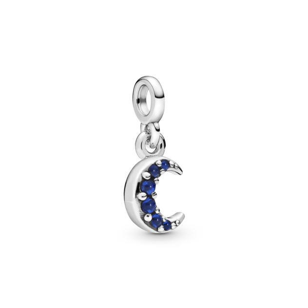 PANDORA Crescent moon sterling silver dangle cha