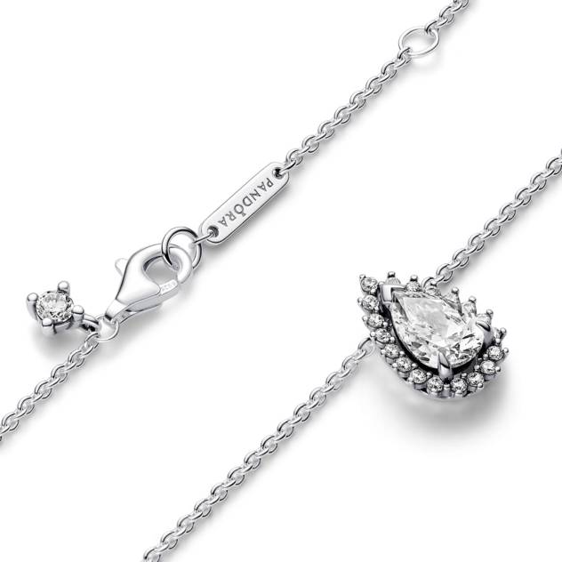 PANDORA Funkelnde Birnen-Kranz Collier-Halskette