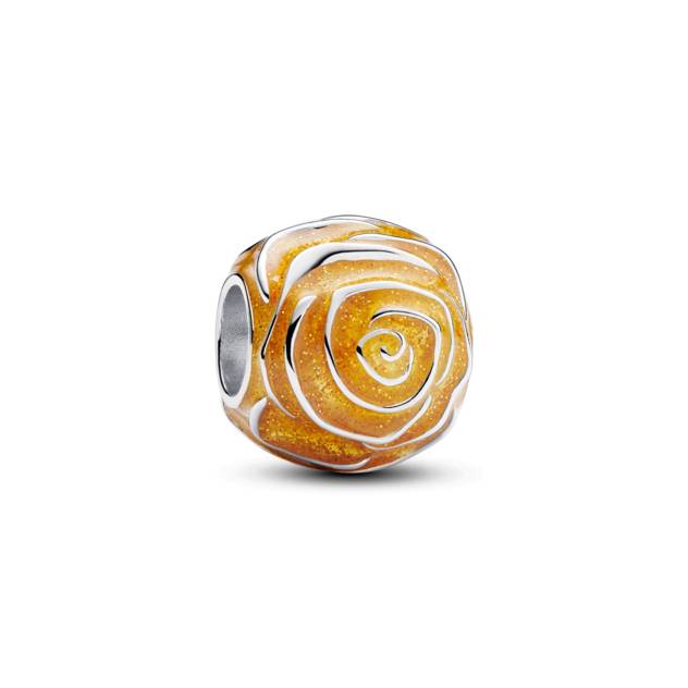 PANDORA Gelbe Blühende Rose Charm