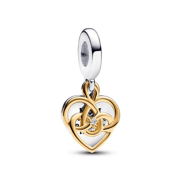 PANDORA Gravierbarer Mama Doppelter Charm-Anhänger