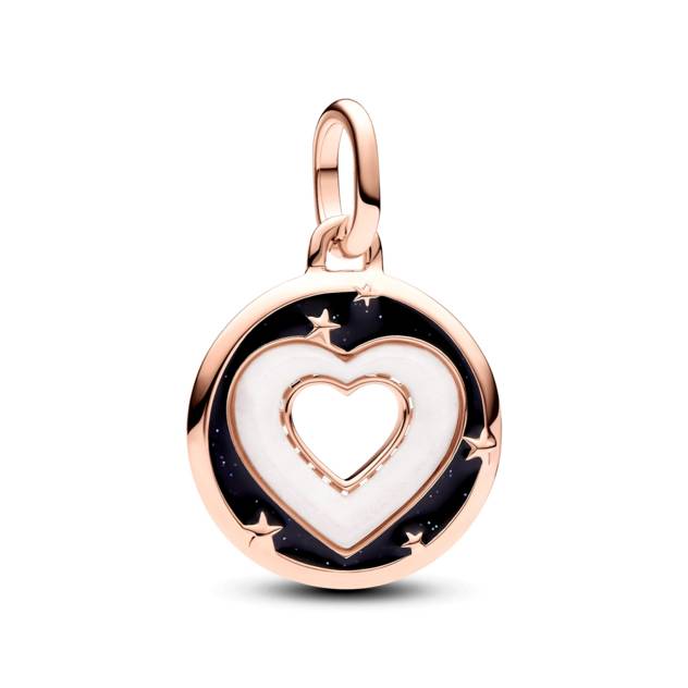 PANDORA Heart 14k rose gold-plated medallion wit