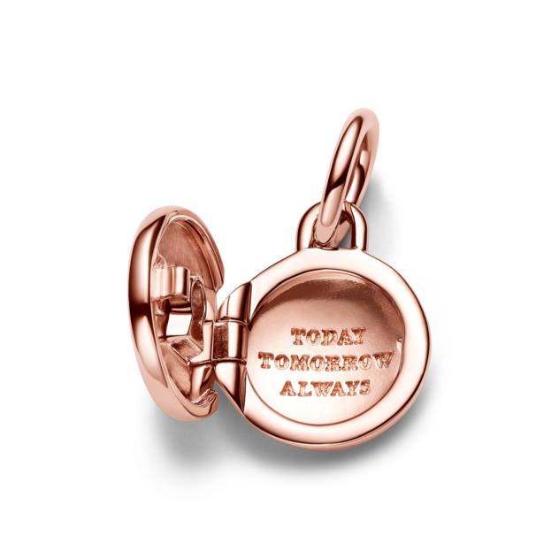 PANDORA Key Hole Engravable Locket 14k Rose Gold
