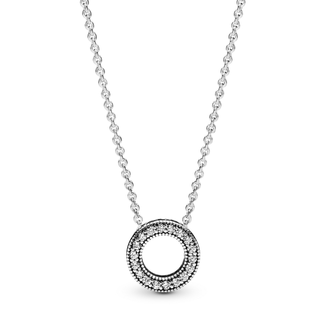 PANDORA Logo Pavé-Kreis Collier