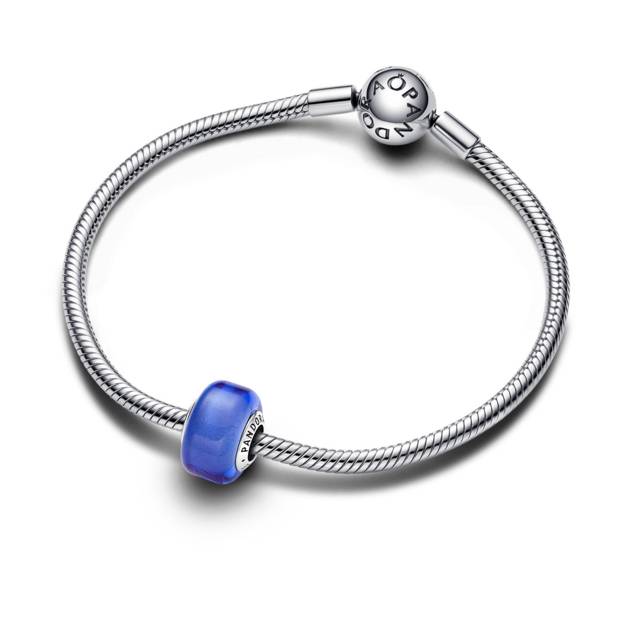 PANDORA Sterling Silver Charm With Blue Murano G