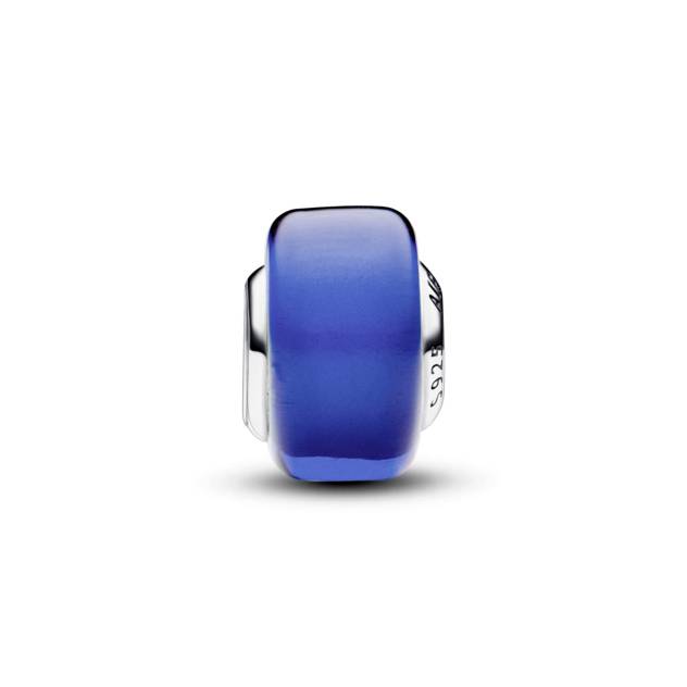 PANDORA Sterling Silver Charm With Blue Murano G